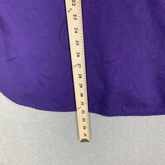 ROBERT GRAHAM SHIRT 2XL MENS BUTTON UP PURPLE PAISLEY VICTORIAN FLIP CUFF - Picture 10 of 14